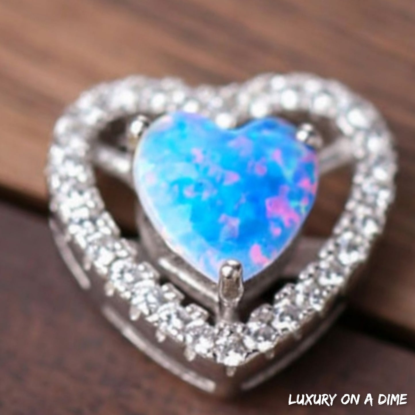 Australian Opal Heart Earrings 925 Sterling Silver Stud Gemstone Jewelry