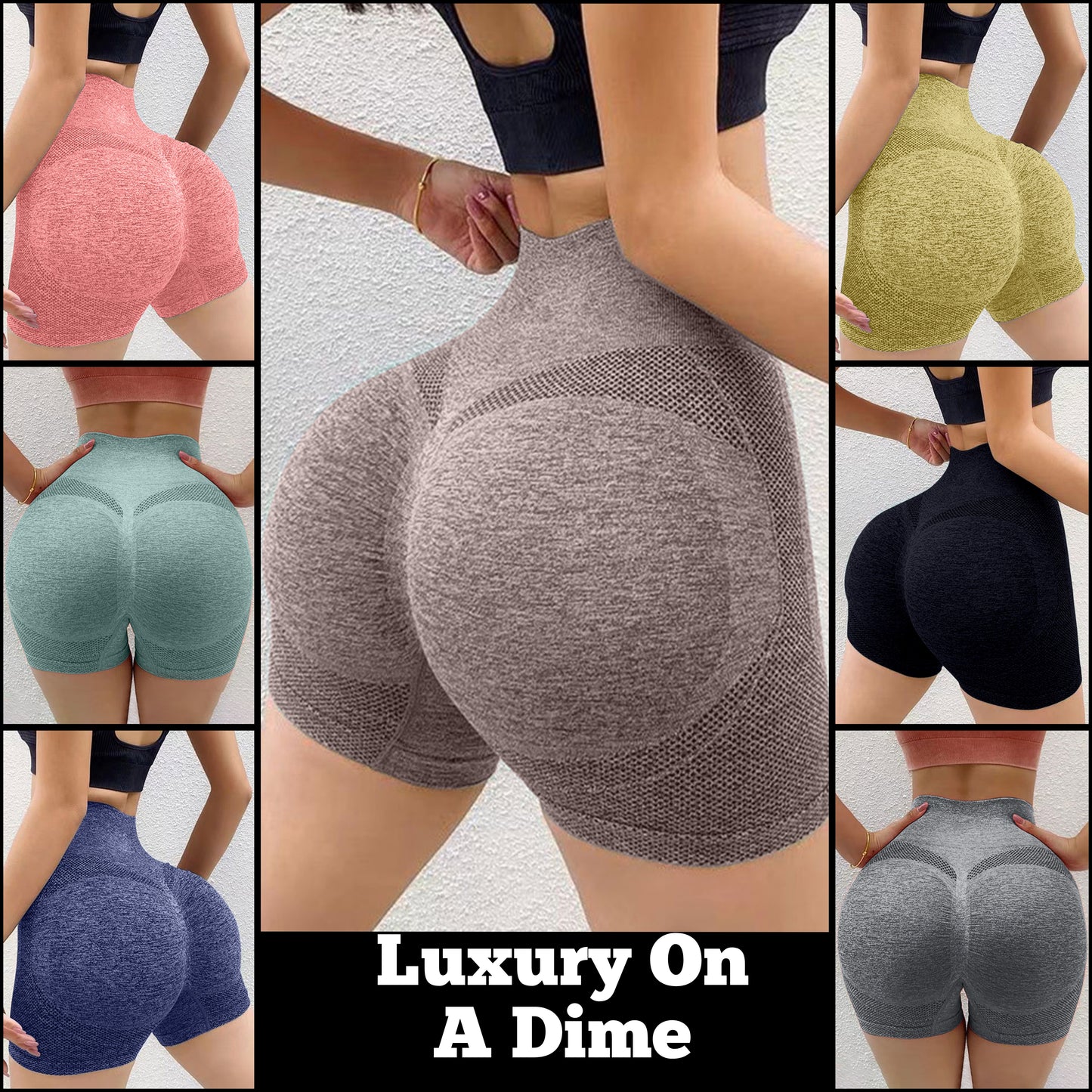 Scrunch Butt Lifting High Rise Activewear Seamless Athletic Contour Active Shorts