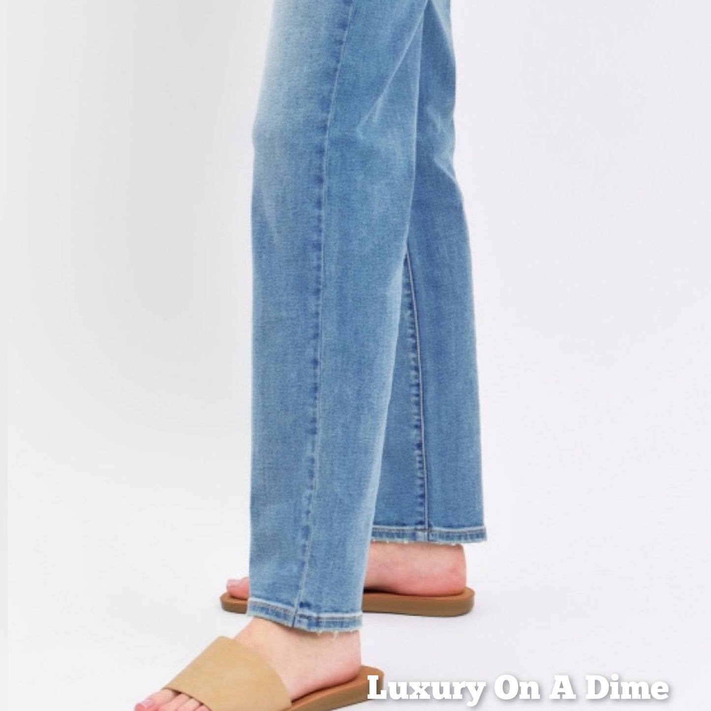High Rise Waist Boyfriend Jeans Straight Leg Relaxed Fit Denim Pants Judy Blue