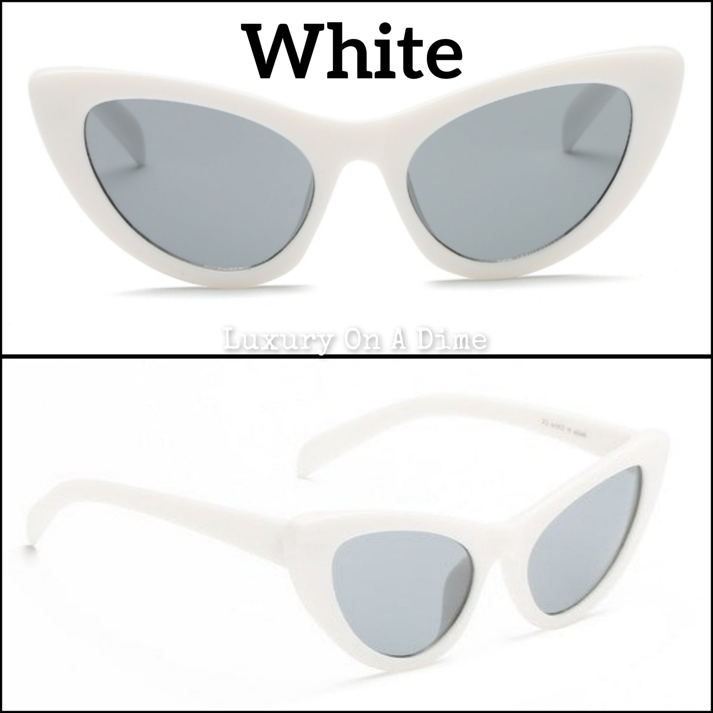 Retro 50s High Point Cat Eye Women's Sunglasses UVA UVB Eye Protection Case Included