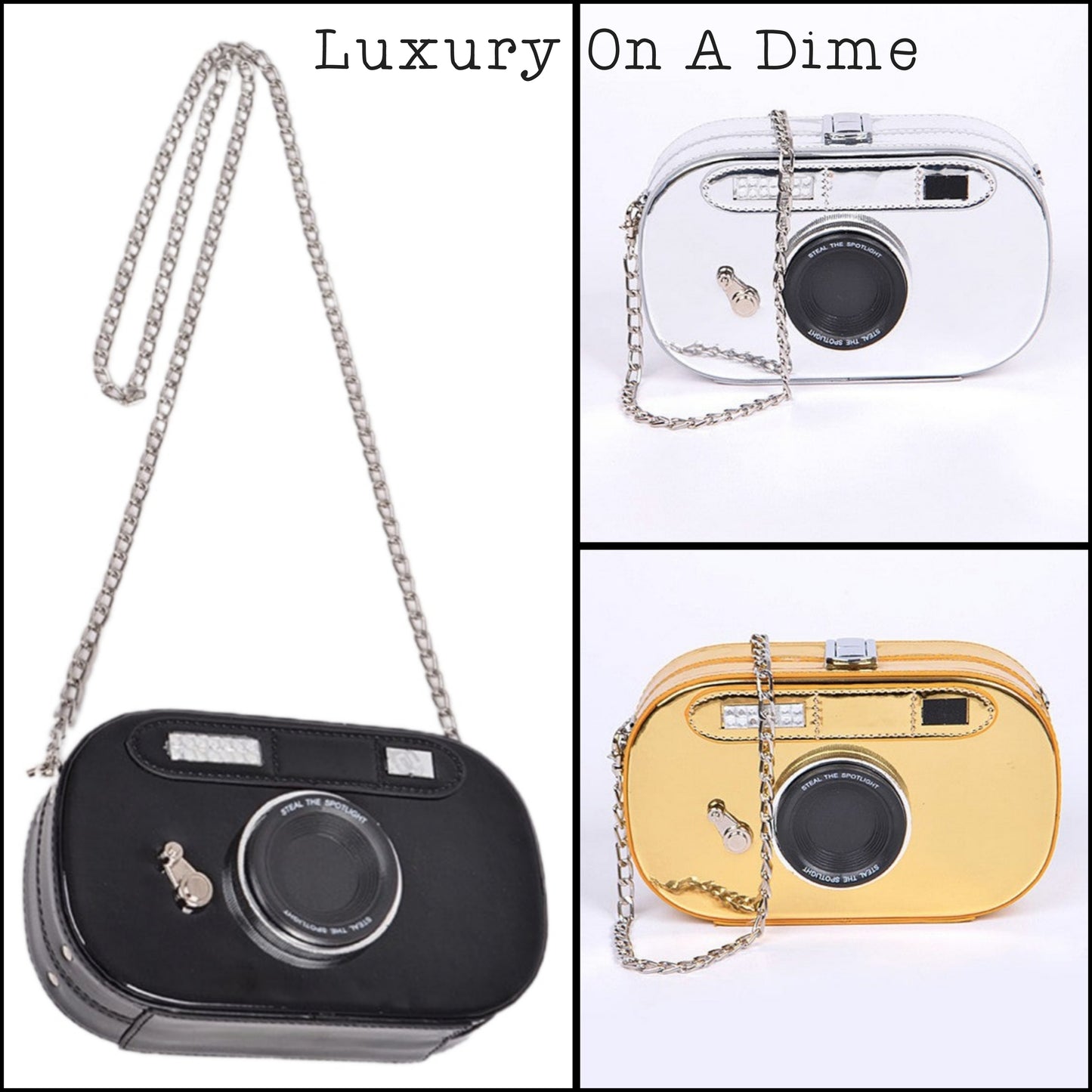 Vintage Camera Iconic Retro Purse Convertible Clutch Crossbody Novelty Bag