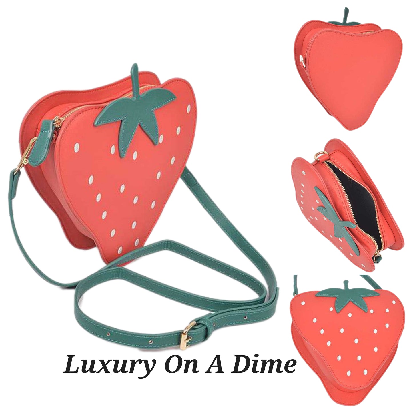 Strawberry Purse Novelty Convertible Shoulder Crossbody Handbag Cosplay Bag