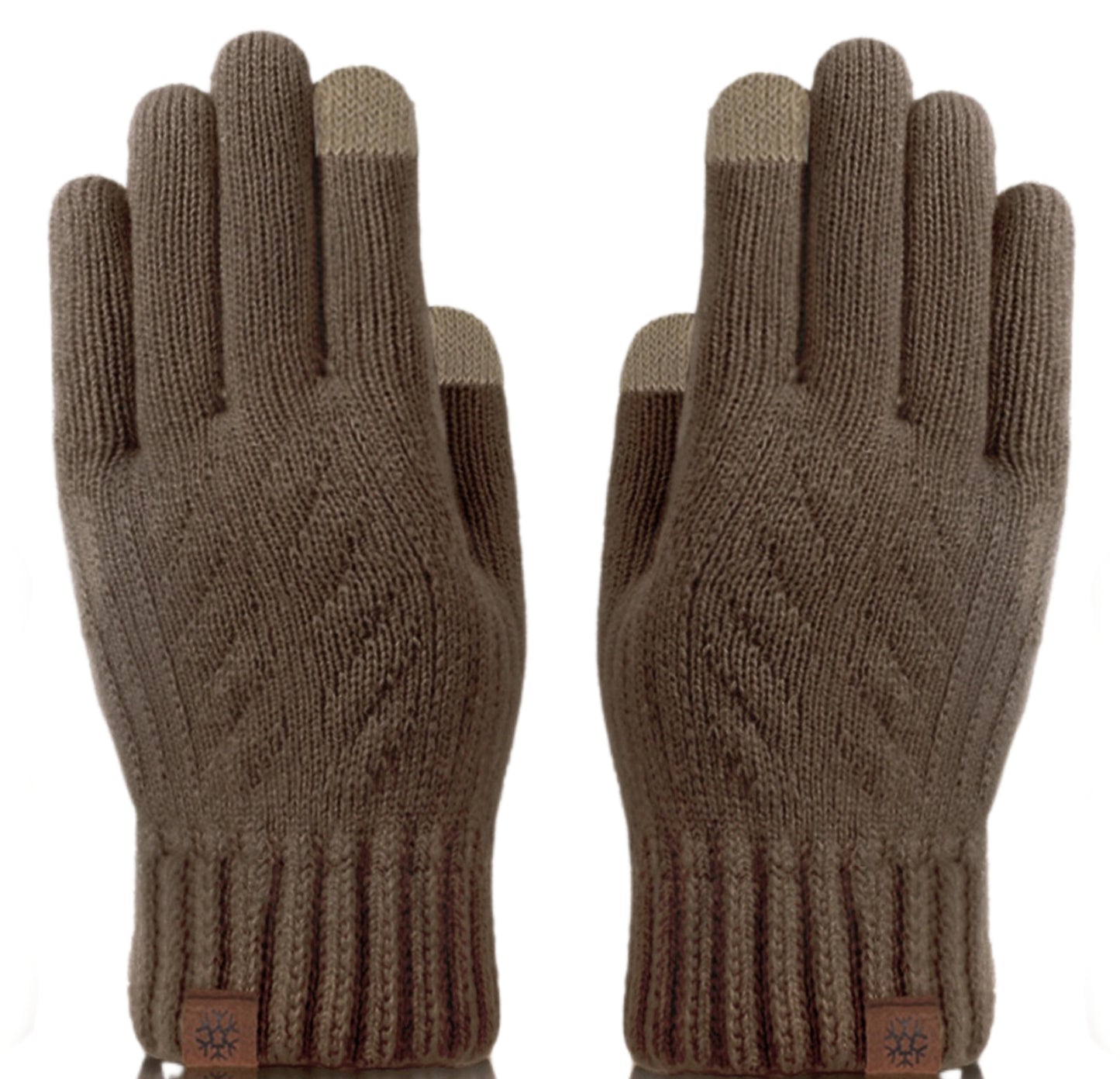 Insulated Touchscreen Plush Sherpa Lined Knit Gloves Winter Outdoor Men Women Accessories