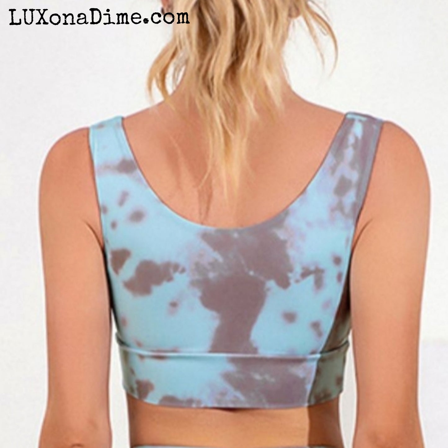 Splatter Tie-Dye Sports Bra and Biker Shorts Activewear Matching 2-piece Set