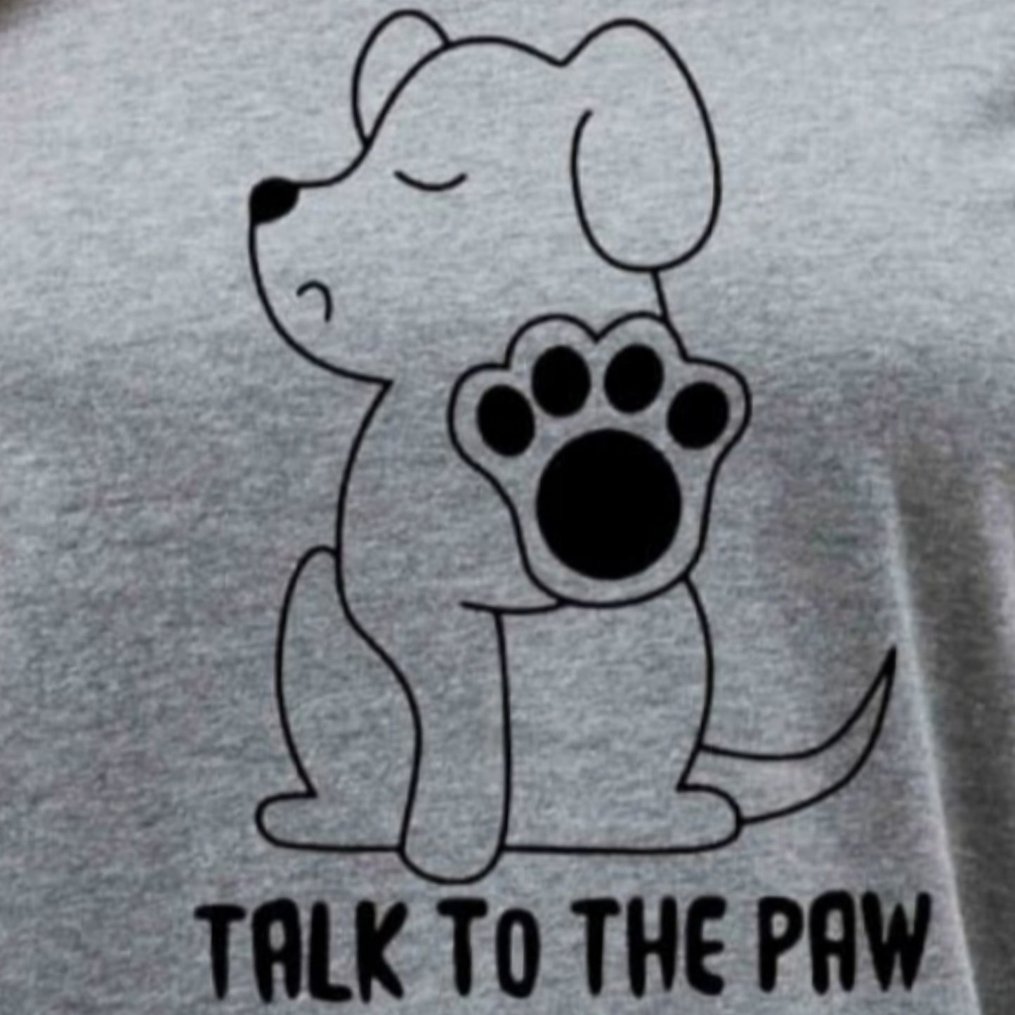 TALK TO THE PAW Dog Funny Graphic 100% Cotton Short Sleeve Tee Shirt (Plus Size Available)