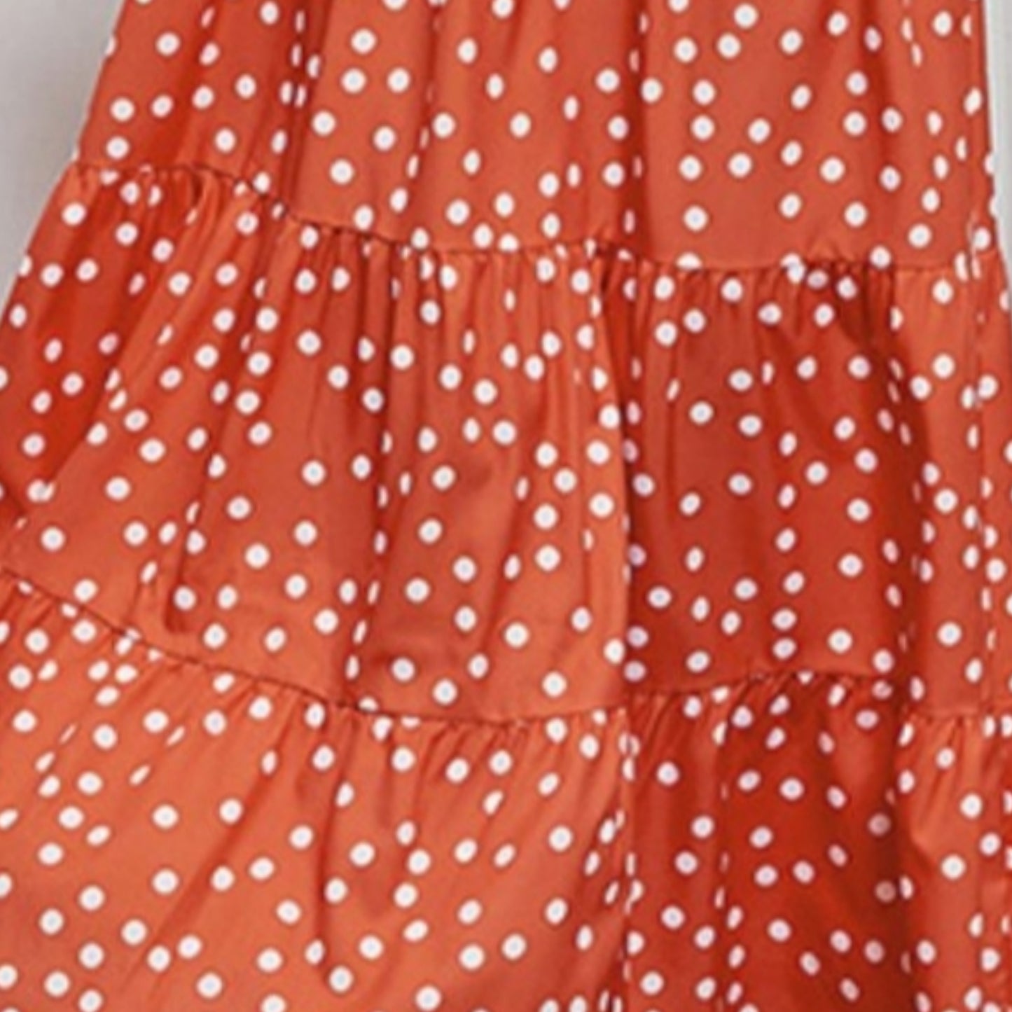 Tiered Polka Dot Smocked Bodice Classic Summer Maxi Dress