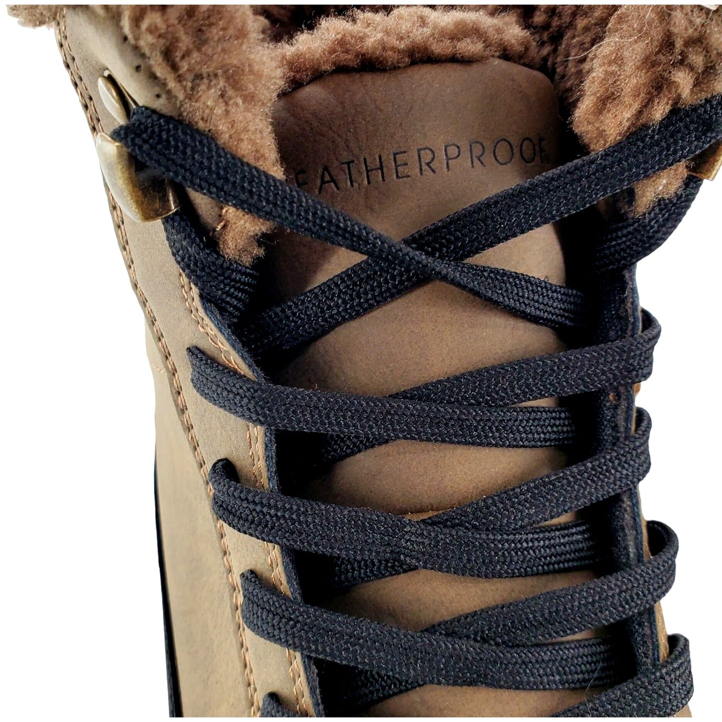 Weatherproof Men Winter Boots Logjam Shearling Lace-up Outdoor Snow Shoes