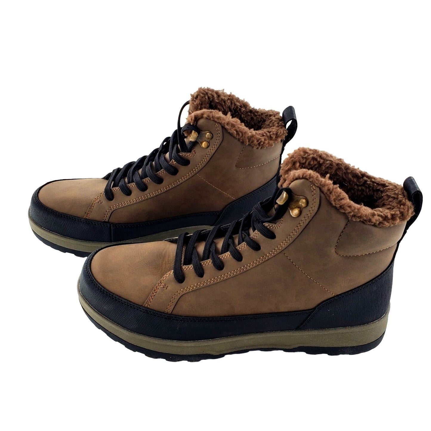 Weatherproof Men Winter Boots Logjam Shearling Lace-up Outdoor Snow Shoes