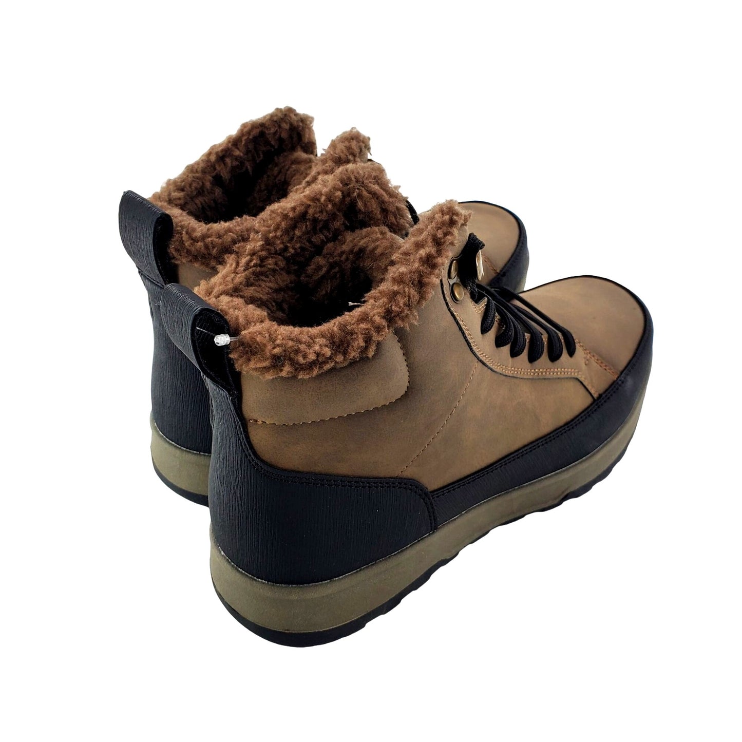 Weatherproof Men Winter Boots Logjam Shearling Lace-up Outdoor Snow Shoes