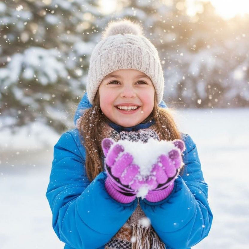 Cat & Jack 2-pack Girls Winter Kids Gloves Tech-Touch Outdoor Snow Mittens