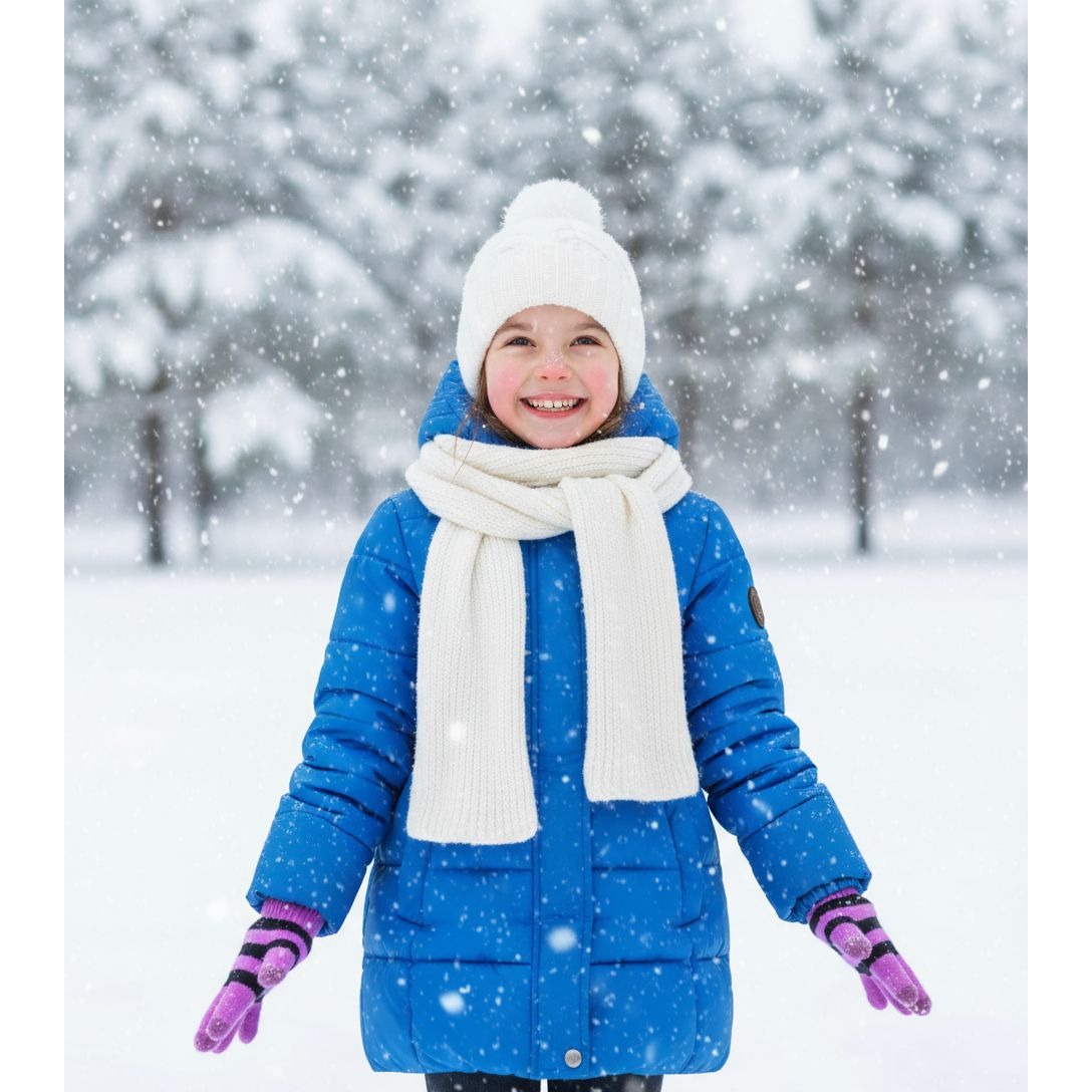 Cat & Jack 2-pack Girls Winter Kids Gloves Tech-Touch Outdoor Snow Mittens