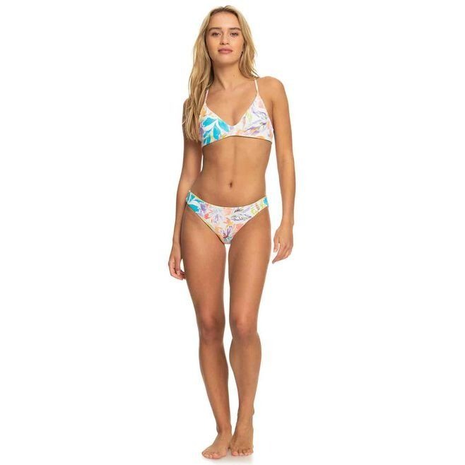 Roxy Reversible Revo Hi Snow White Pualani Combo Bikini Bottom Mid-rise Swimwear
