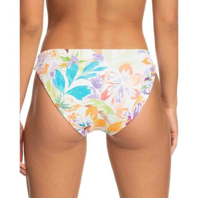 Roxy Reversible Revo Hi Snow White Pualani Combo Bikini Bottom Mid-rise Swimwear