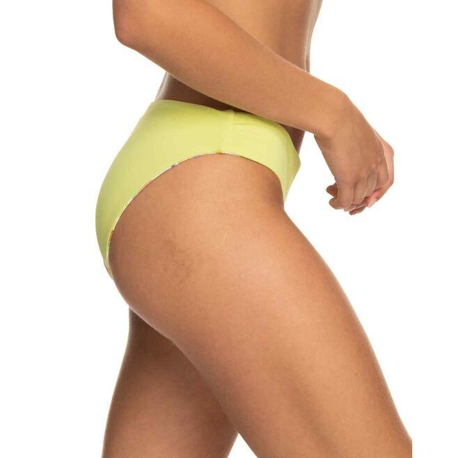 Roxy Reversible Revo Hi Snow White Pualani Combo Bikini Bottom Mid-rise Swimwear