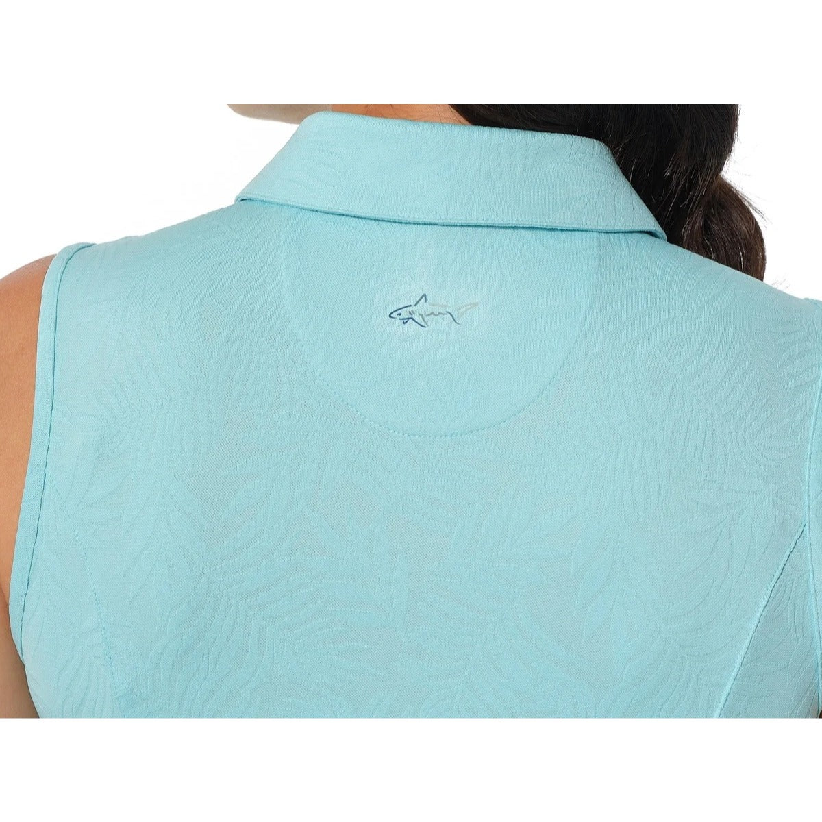 Greg Norman Dress Sporty Quarter Zip Mini Sleeveless Palm Texture Athleisure