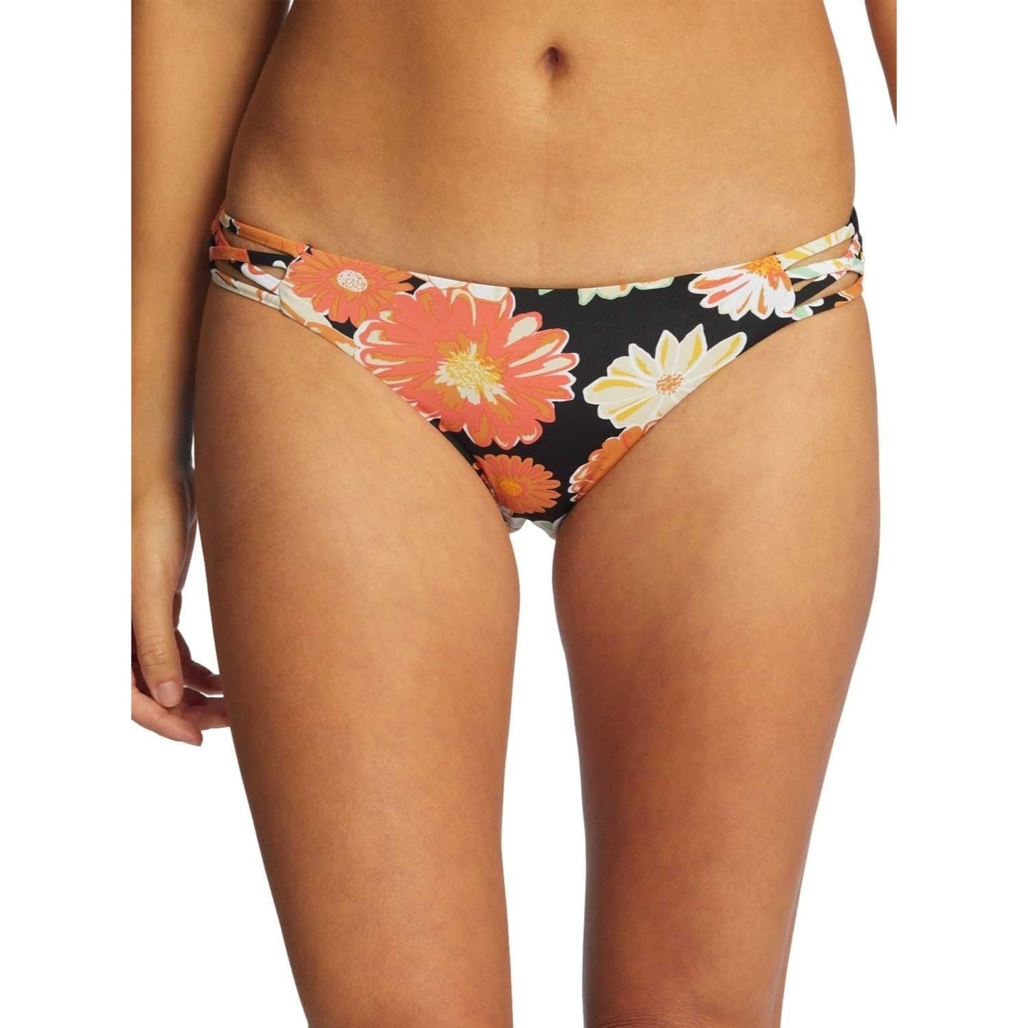 Roxy Criss Cross Hipster Antrhacite Boogie Chillin Bikini Bottom Swimwear