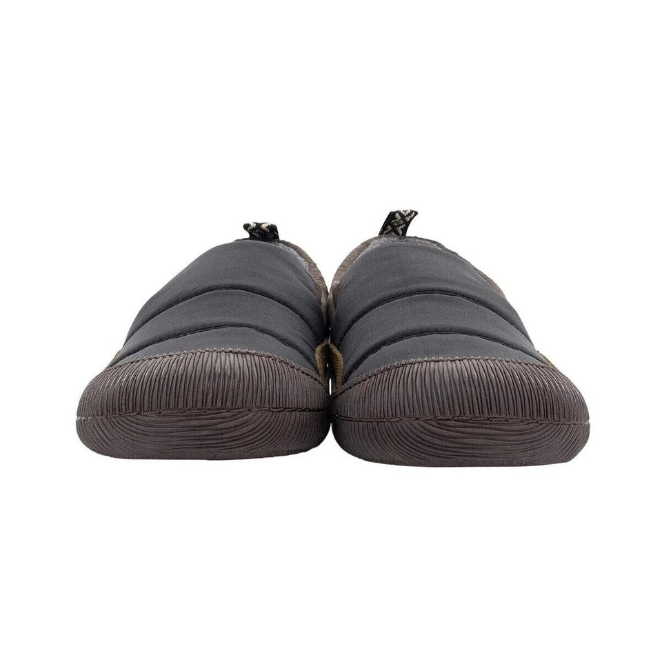 Staheekum Mens Puff Slip-On Shoes Suede Water-Repellent Quilted Outdoor Black