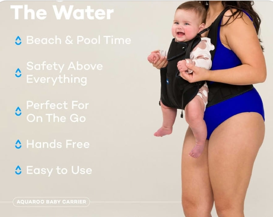 Aquaroo Water Soft Baby Carrier Pool Beach Secure Harness Outdoor Handsfree
