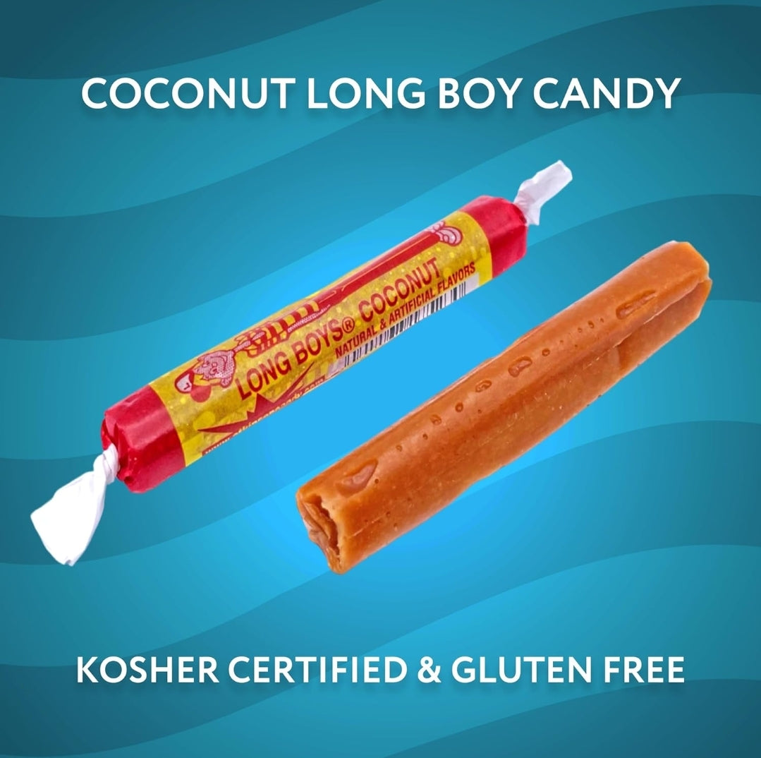 Atkinson Long Boy Coconut Caramel Candy, 48CT Box