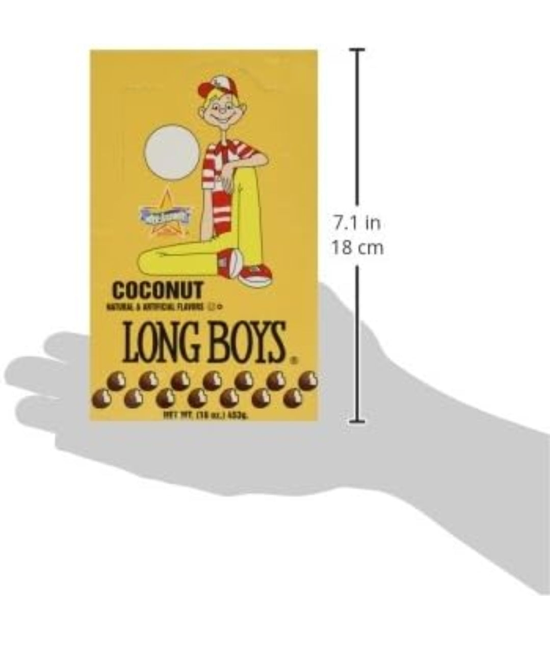 Atkinson Long Boy Coconut Caramel Candy, 48CT Box