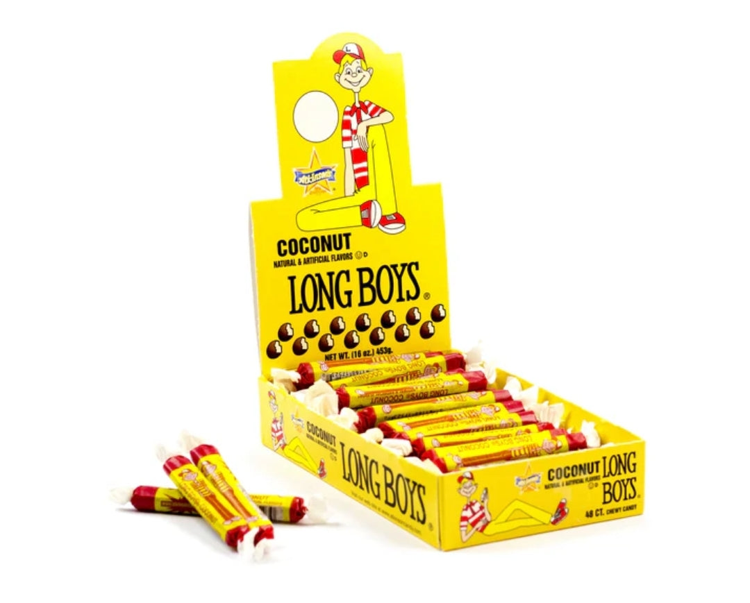 Atkinson Long Boy Coconut Caramel Candy, 48CT Box