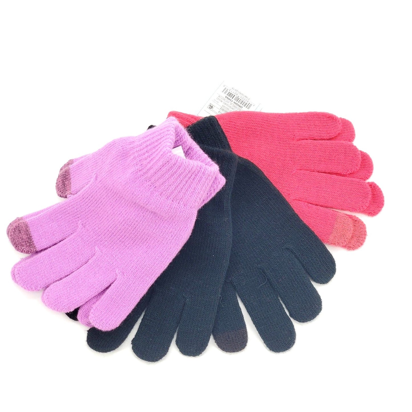 Cat & Jack 3-pack Girls Winter Kids Gloves Tech-Touch Children Snow Mittens