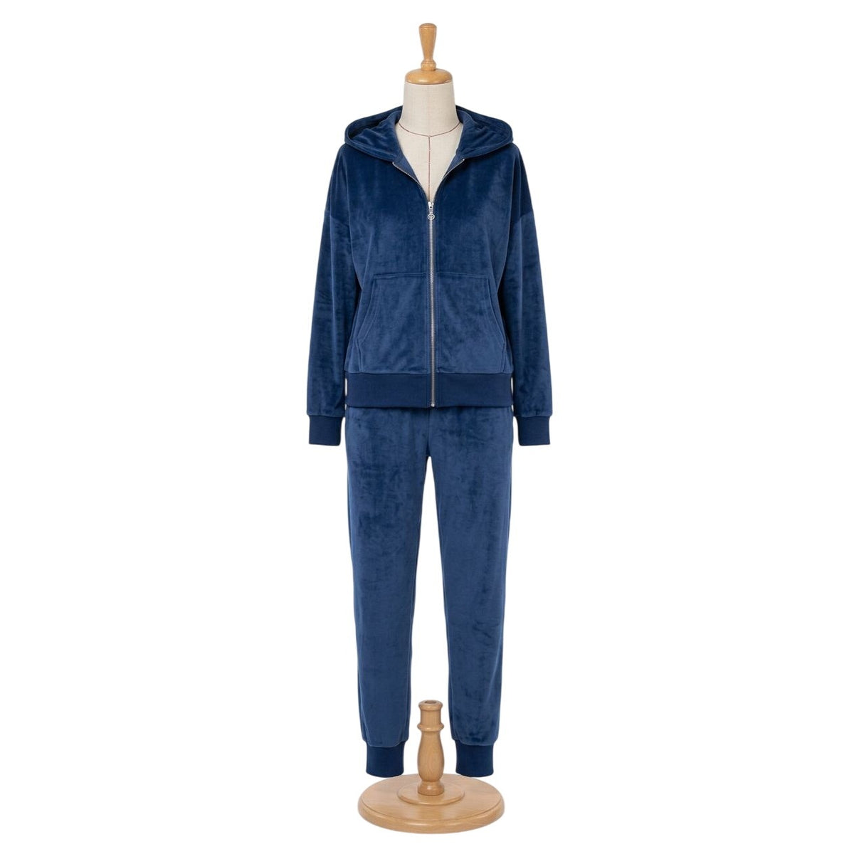 Felin Velour Zip Hoodie Jacket Matching Jogger Pants 2 Piece Set Tracksuit