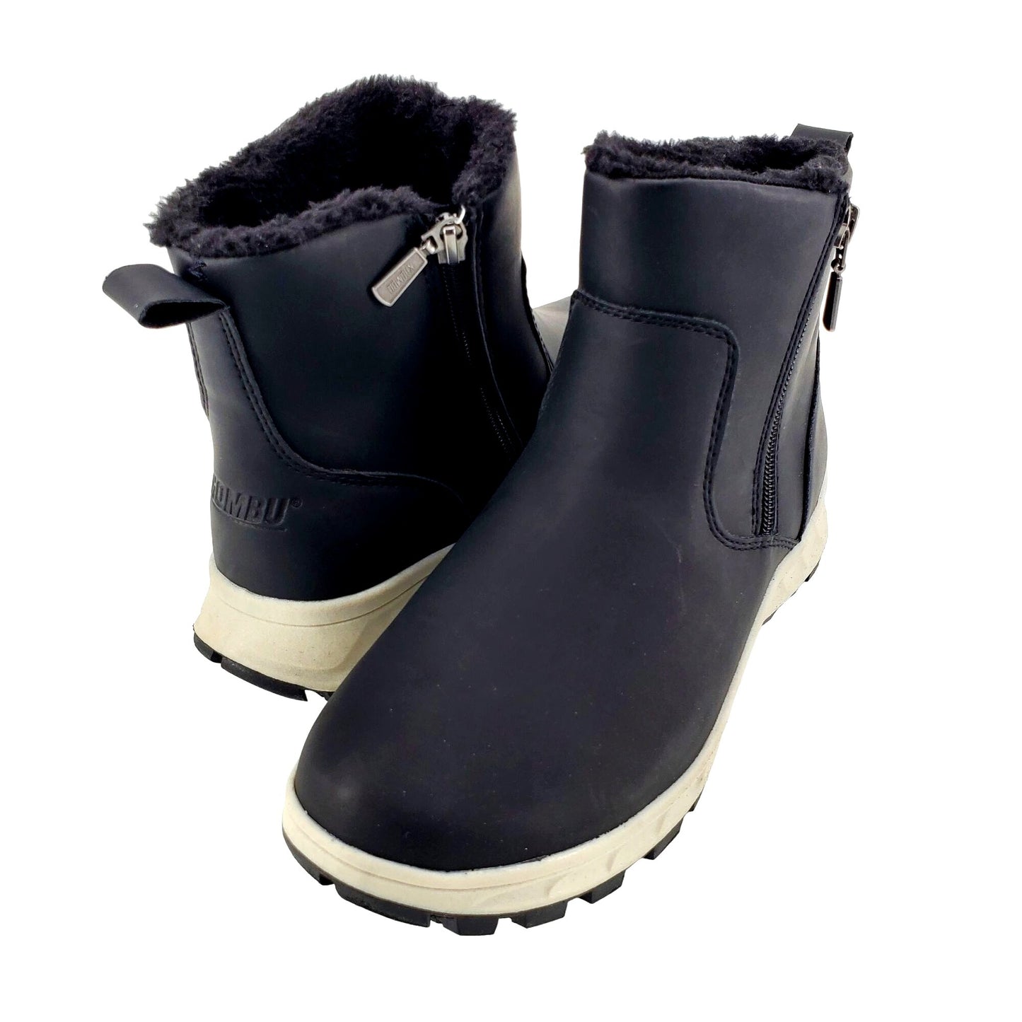 Khombu Boots Womens Fuzzy Sienna Winter Snow Rain Vegan Leather Faux Fur Shoes