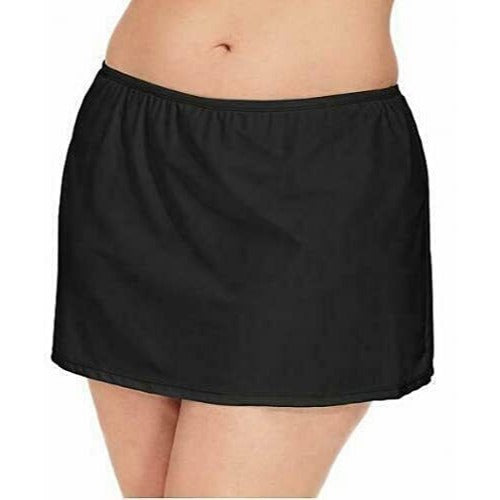 Island Escape Bikini Bottom Swim Skirt Plus-size Skirtini Mini Swimwear Black