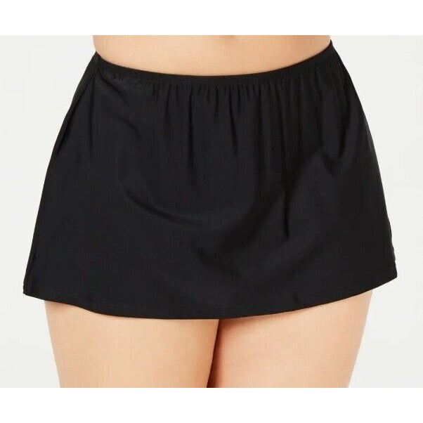 Island Escape Bikini Bottom Swim Skirt Plus-size Skirtini Mini Swimwear Black