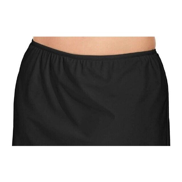Island Escape Bikini Bottom Swim Skirt Plus-size Skirtini Mini Swimwear Black
