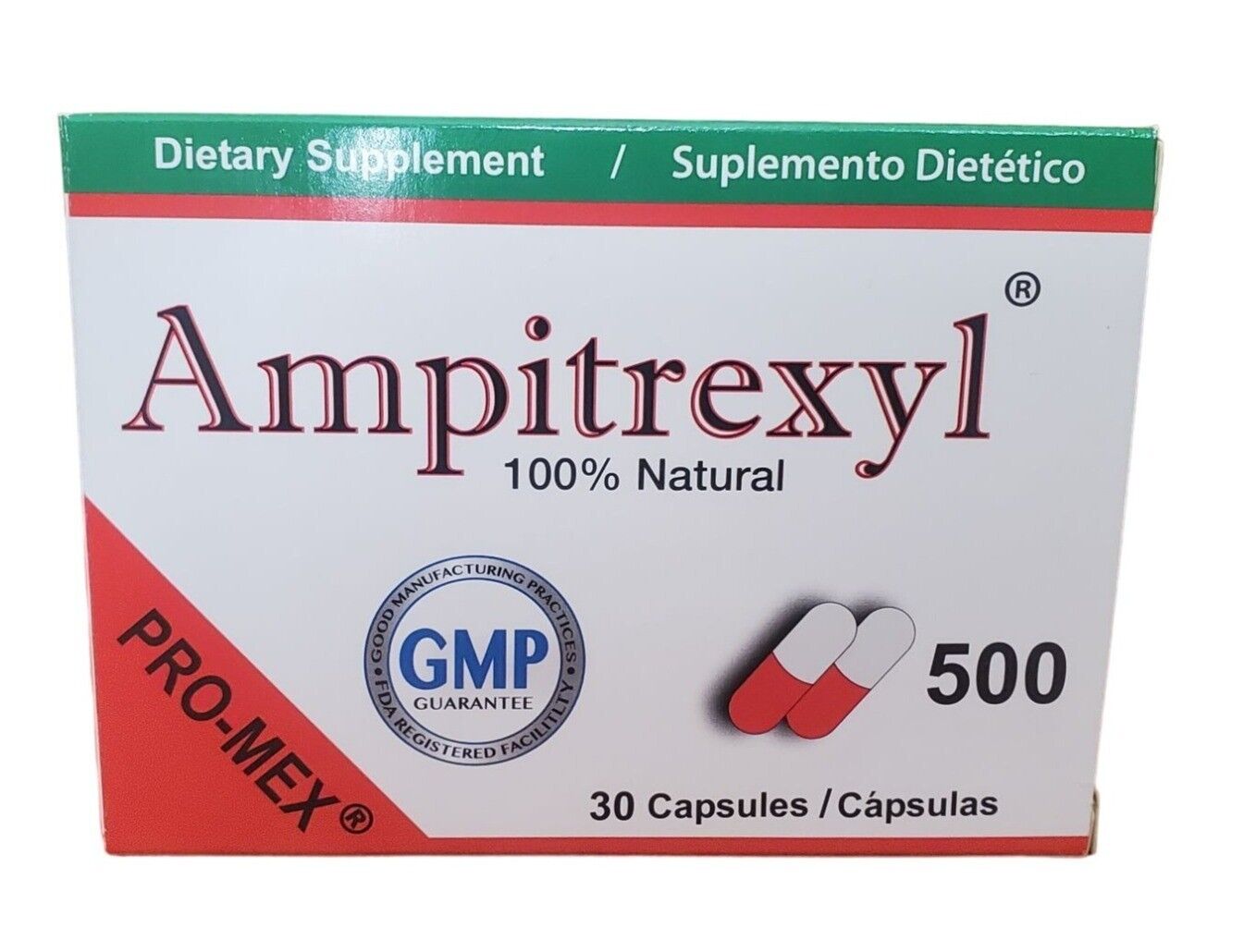 Ampitrexyl 500mg Vitamin C Zinc Natural Dietary Supplement 30 Capsules Holistic