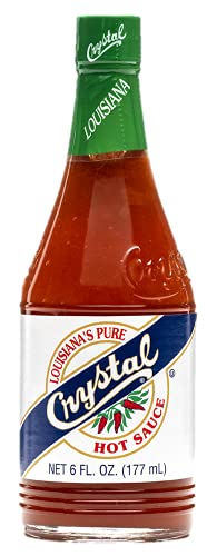 Crystal Louisiana's Pure Hot Sauce, Original, 6 Ounce Glass Bottle