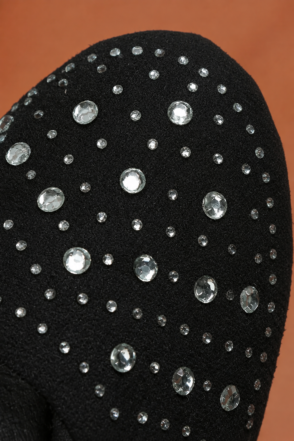 Sparkling Rhinestone Embellished Bling Round Toe Ballet Flats Twinkle Slip-On Shoes