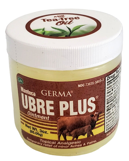 Germa Manteca Ubre Plus with Tea Tree Oil 3 oz. Jar