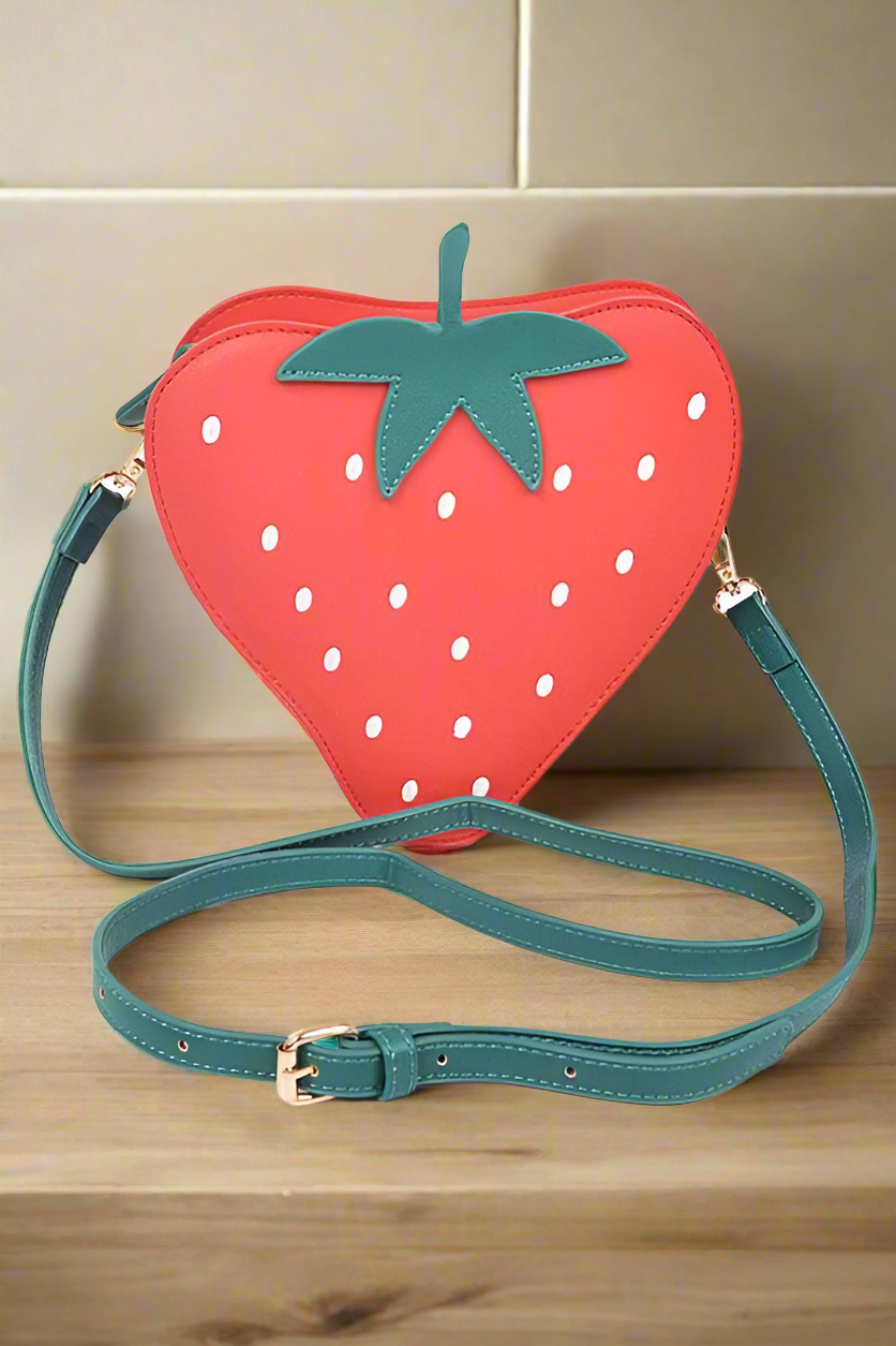 Strawberry Purse Novelty Convertible Shoulder Crossbody Handbag Cosplay Bag