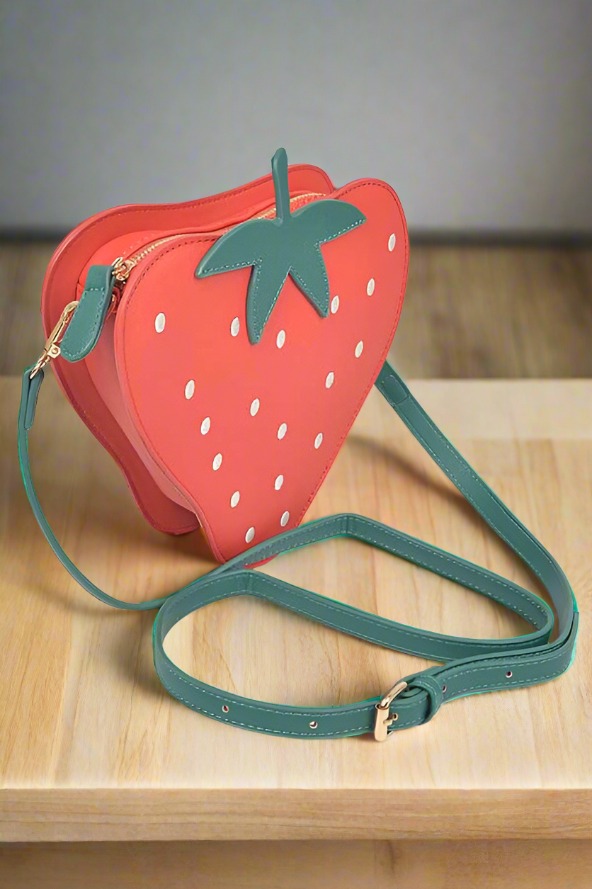 Strawberry Purse Novelty Convertible Shoulder Crossbody Handbag Cosplay Bag