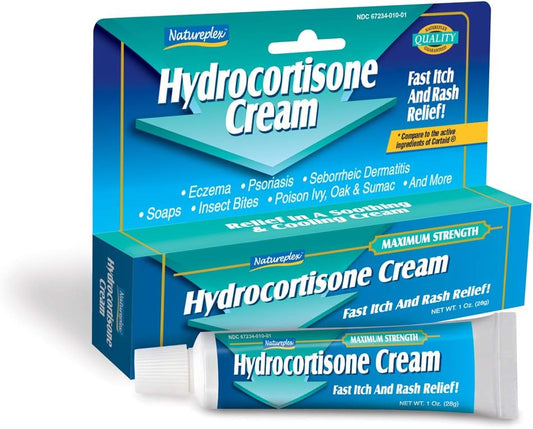 Natureplex Hydrocortisone Cream Maximum Strength Itch relief cream 1 oz tube