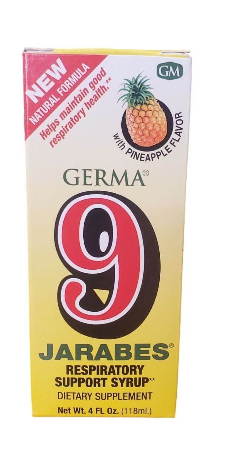 Germa 9 Jarabes Syrup Pineapple Flavor Dietary Supplement 4 oz