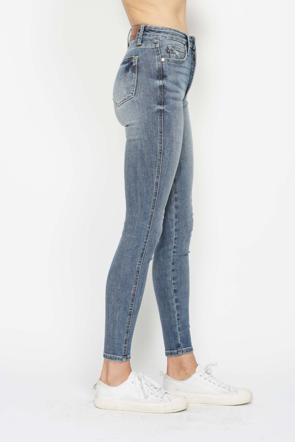 Skinny Judy Blue High-Rise Tummy Control Stretch Denim Jeans Slim Ankle Pants