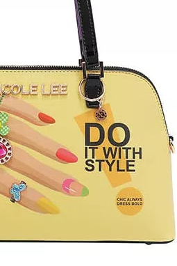Nicole Lee 3D Nail Polish Purse Dome Satchel Convertible Crossbody Shoulder bag