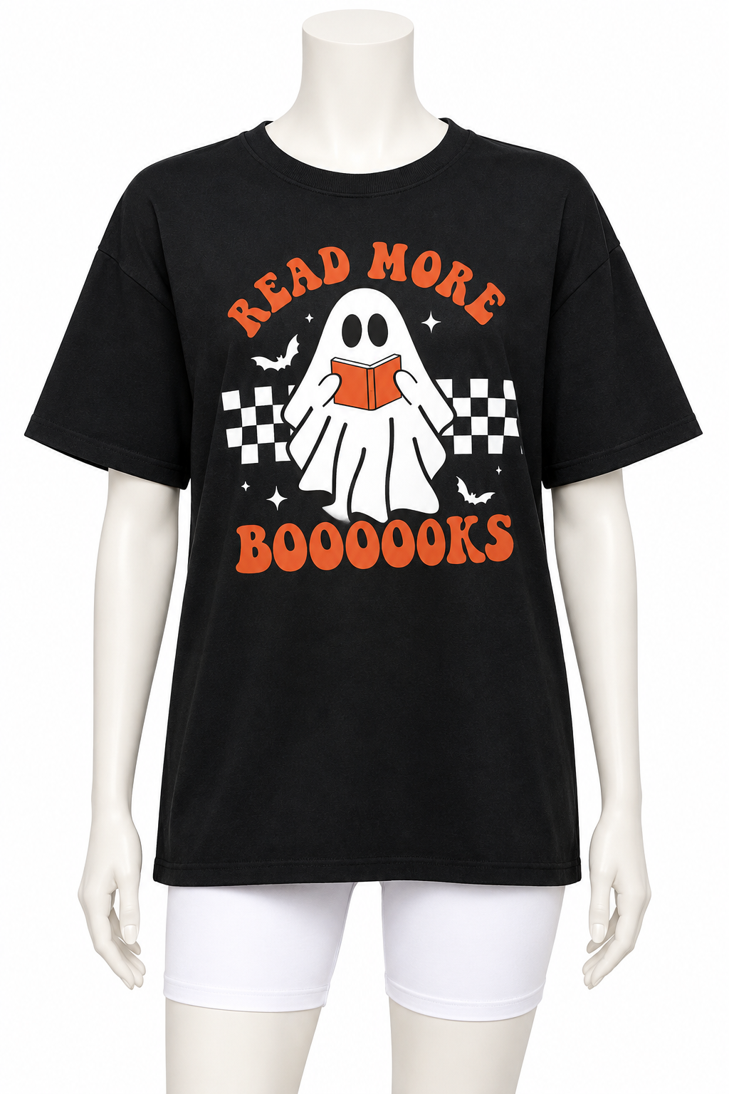 Read More Books Ghost Teacher T-Shirt Halloween Relaxed Fit Short Sleeve Tee