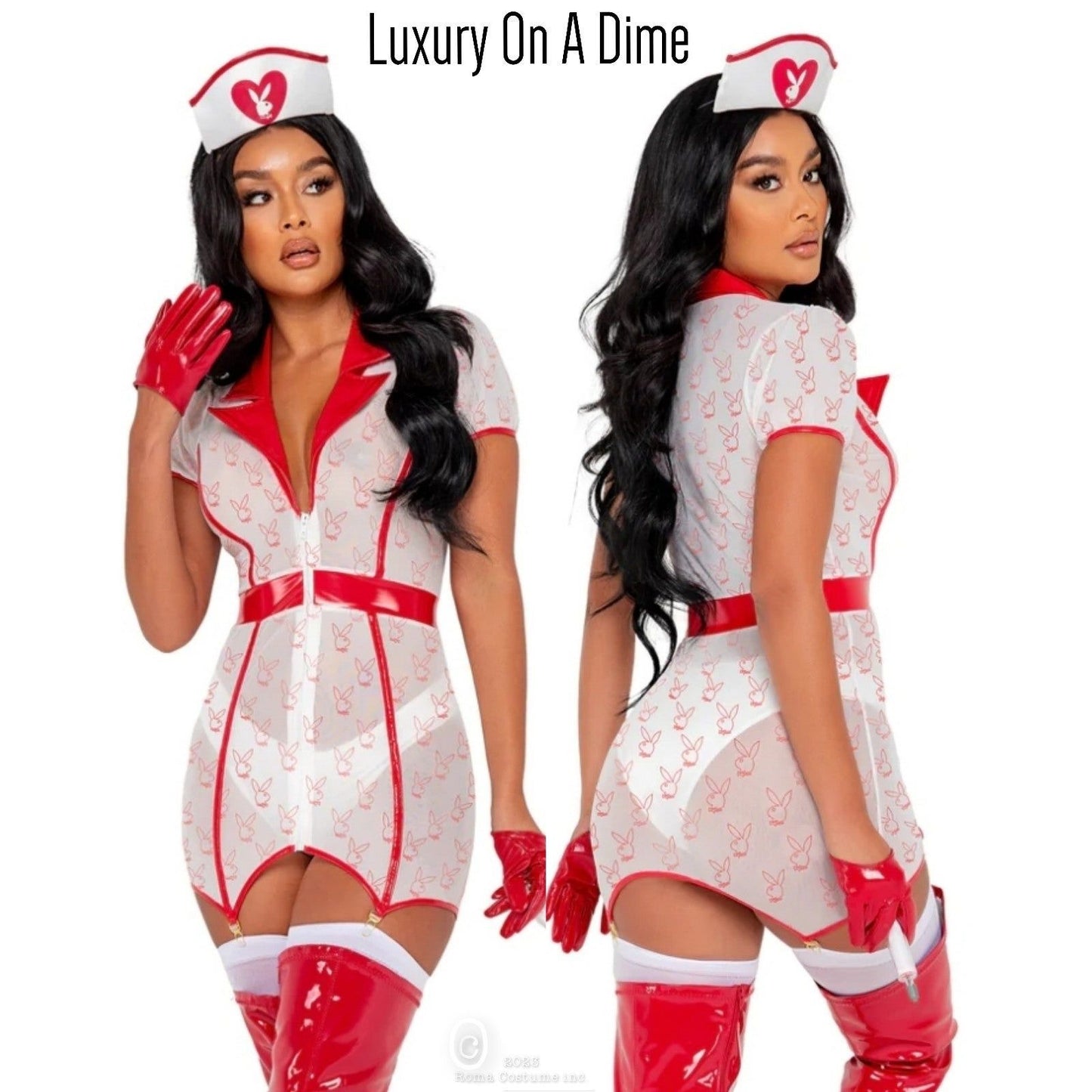 Official Playboy 3-piece Naughty Nurse Adult Women Costume Cosplay