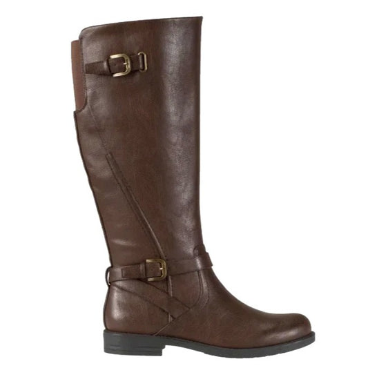 Baretraps Women Boots Cassidy Faux Leather Tall Riding Equestrian Shoe Brown