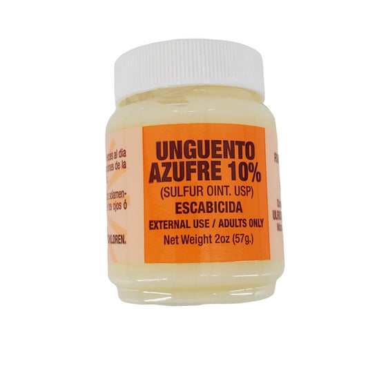 Sulfur Ointment Scabicide Unguento Azufre Escabicida 10 % Ointment 2oz Container