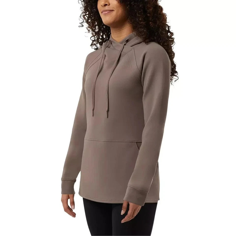 32 Degrees Women's Soft Tech Hoodie Raglan Pullover Kangaroo Sweatshirt Top