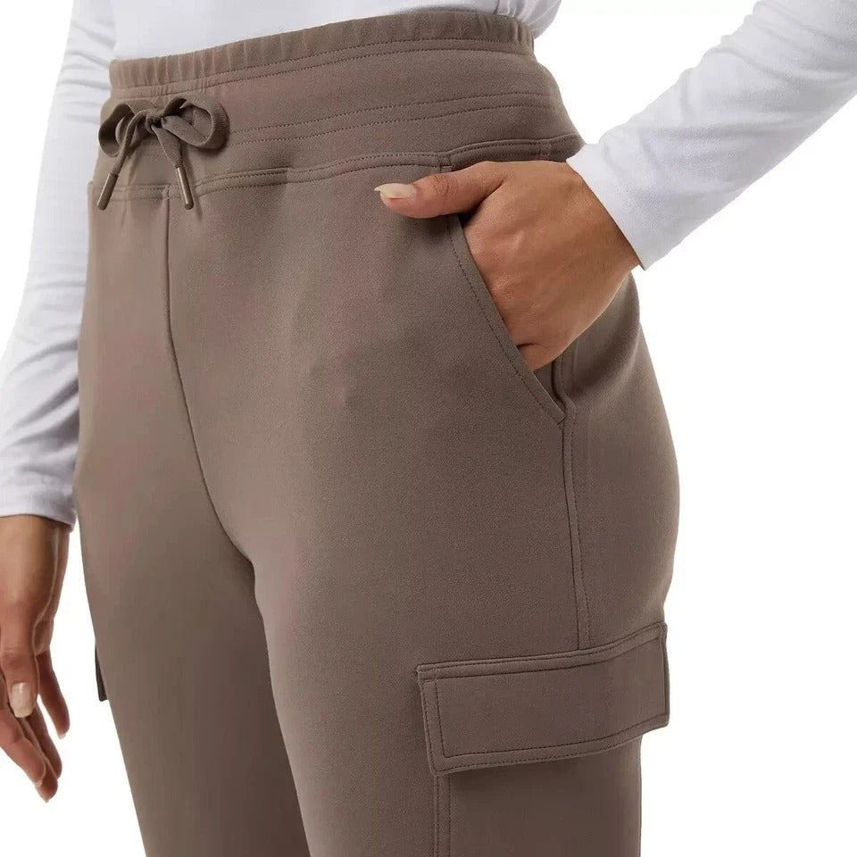 32 Degrees Women Cargo Jogger Pants Tech Fleece Athletic Elastic Drawstring