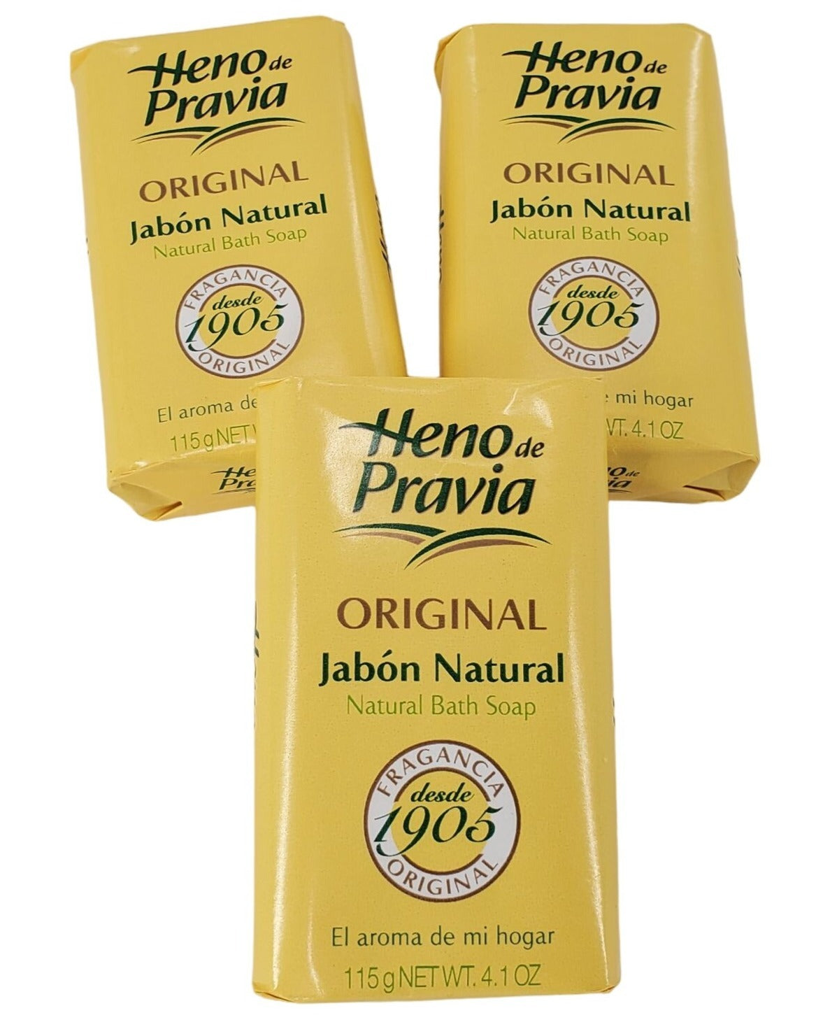 Heno de Pravia Natural Bath Soap 4.1 oz Original 1905 fragrance 3 Bars per pack