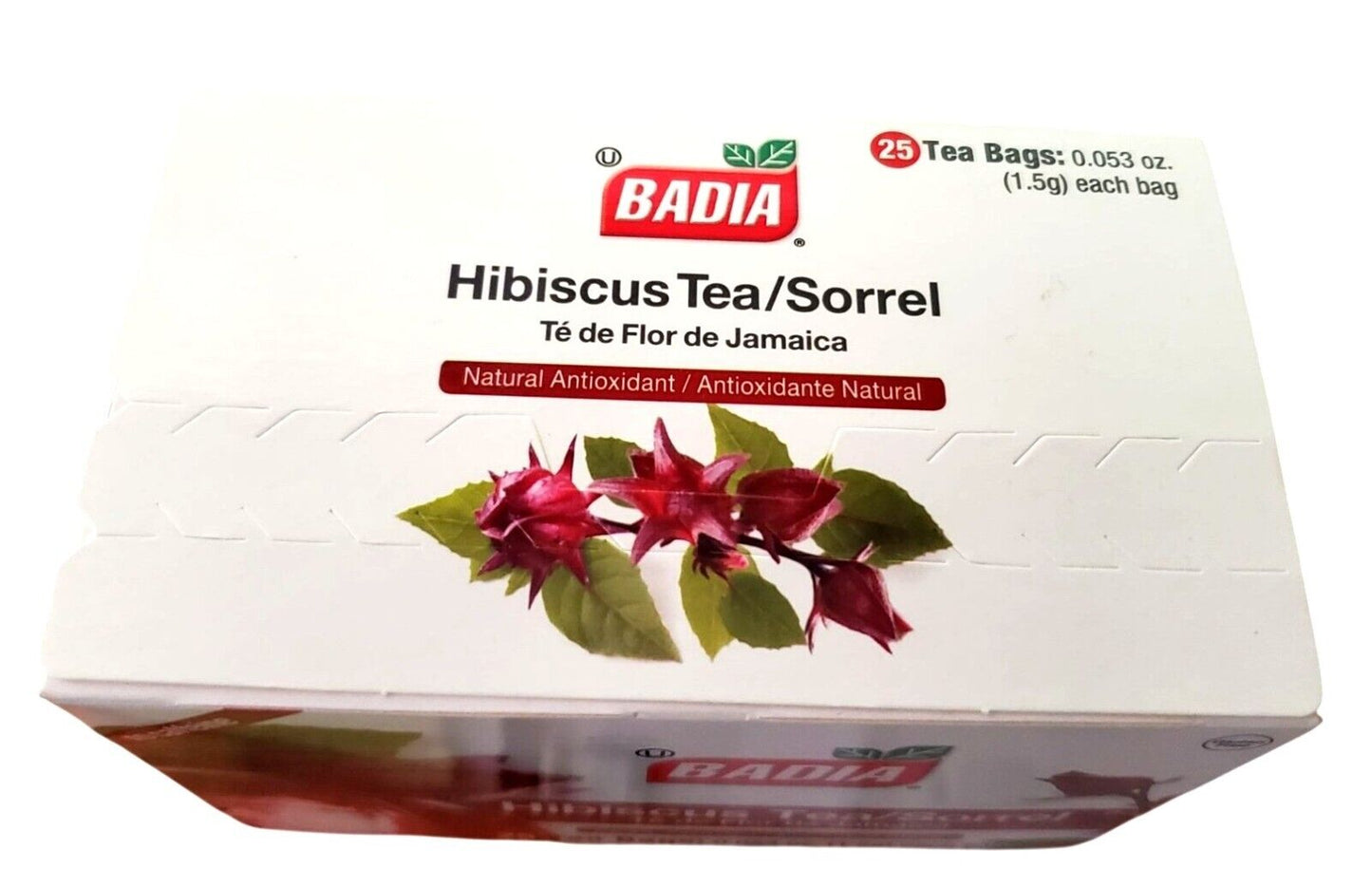 Badia Hibiscus Tea/Sorrel Te de Flor de Jamaica Natural Antioxidant 25 Tea Bags