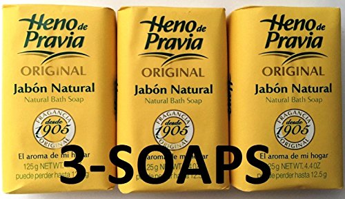 Heno de Pravia Natural Bath Soap 4.1 oz Original 1905 fragrance 3 Bars per pack